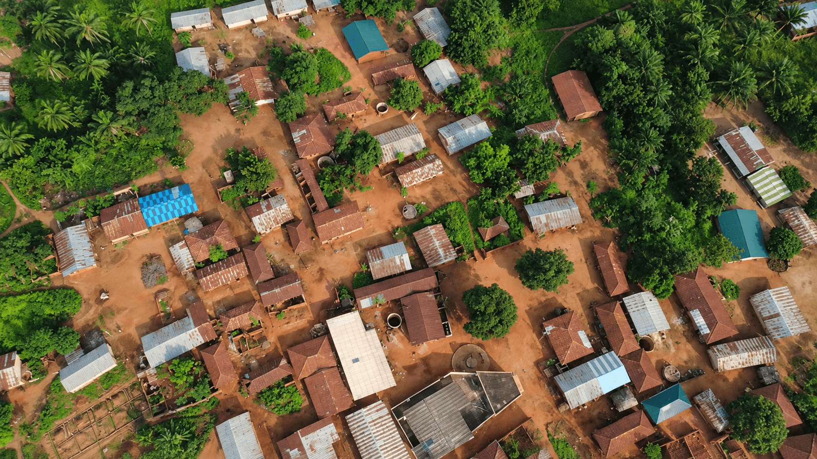 Vue aérienne de Kakèkanmè au Bénin